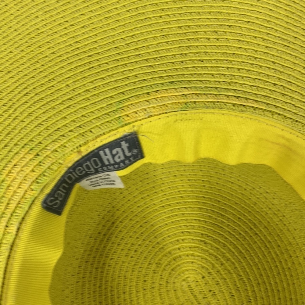 San Diego Hat Company Green Straw Giant Floppy Sun Hat - Picture 6 of 8